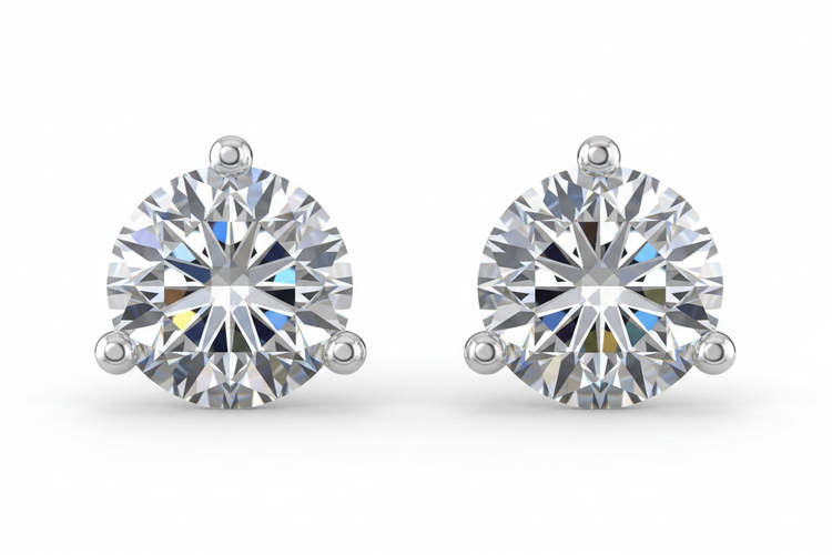 Sparkling Diamond Stud Earrings