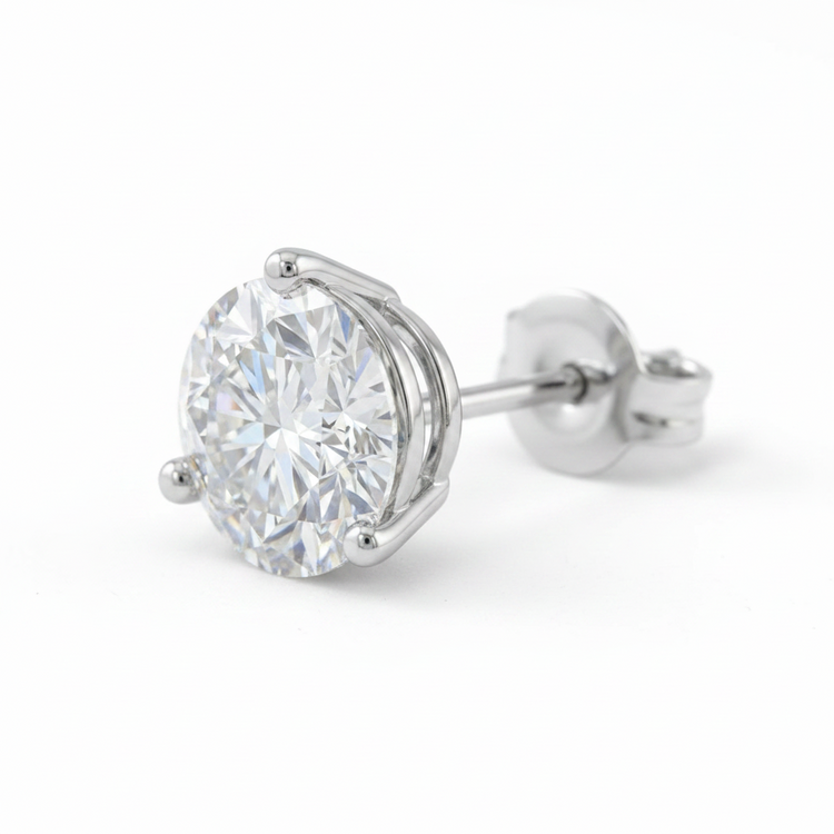 Sparkling Diamond Stud Earrings