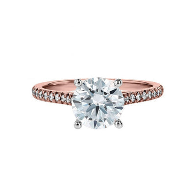 Emerald Trillion Diamond Engagement Ring Three Stone Setting